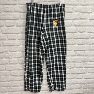 Vtg Disney Catalog Tigger Lounge Pants Green Flannel Plaid M Embroidered 90s Y2K